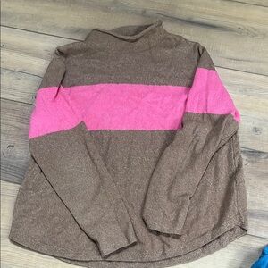 Brown and Pink Women's Sweater